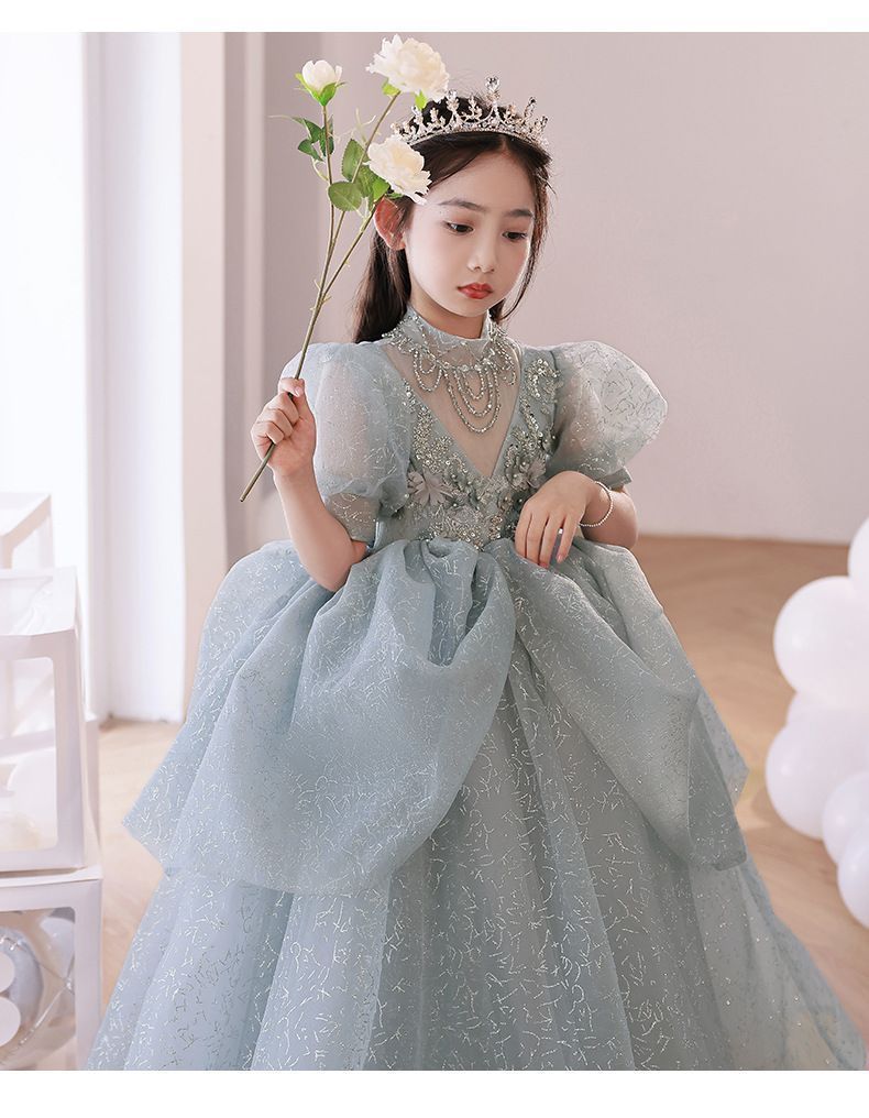 発表会ドレスフォーマルドレスフォーマル子供キッズロングドレス女の子秋冬ロングドレスピアノ女の子ワンピースパーディー