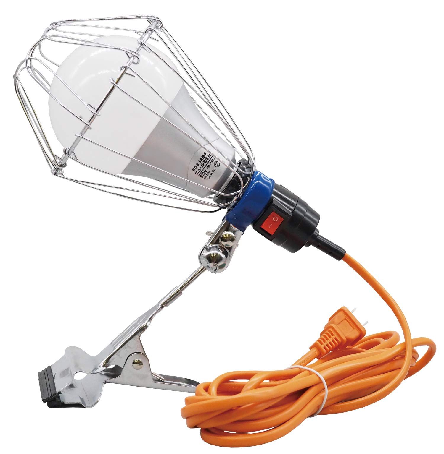 驚きの破格値，高品質 【迅速発送】ウイングエース LED電球付 屋内用クリップランプ ニュールミネアルファ 5mコード LA-2205A-LED その他