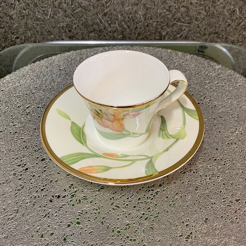 廃盤 ウェッジウッド エンチャンテッドガーデン GARDEN カップ ソーサー 1客 花柄 金彩 オシャレ C S 碗皿 ウエッジウッド 英国 RU 0707 1