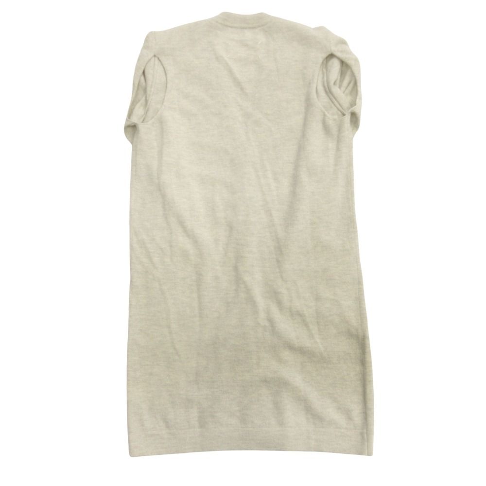 12aw メゾンマルジェラ Maison Margiela 変形デザイン ロング ベスト ノースリーブ ニット ワンピース ウール XS グレー レディース 古着 WWW_SUPERTOOLSSHOP_NL