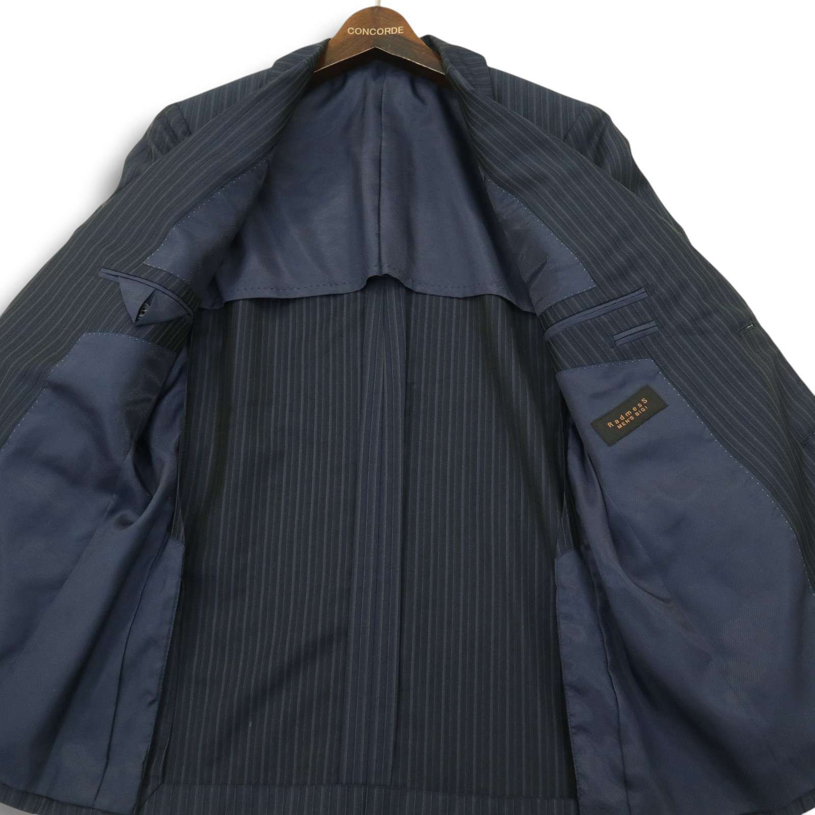 美品☆ RadmesS MEN'S BIGI メンズビギ 春夏 背抜き ストライプ