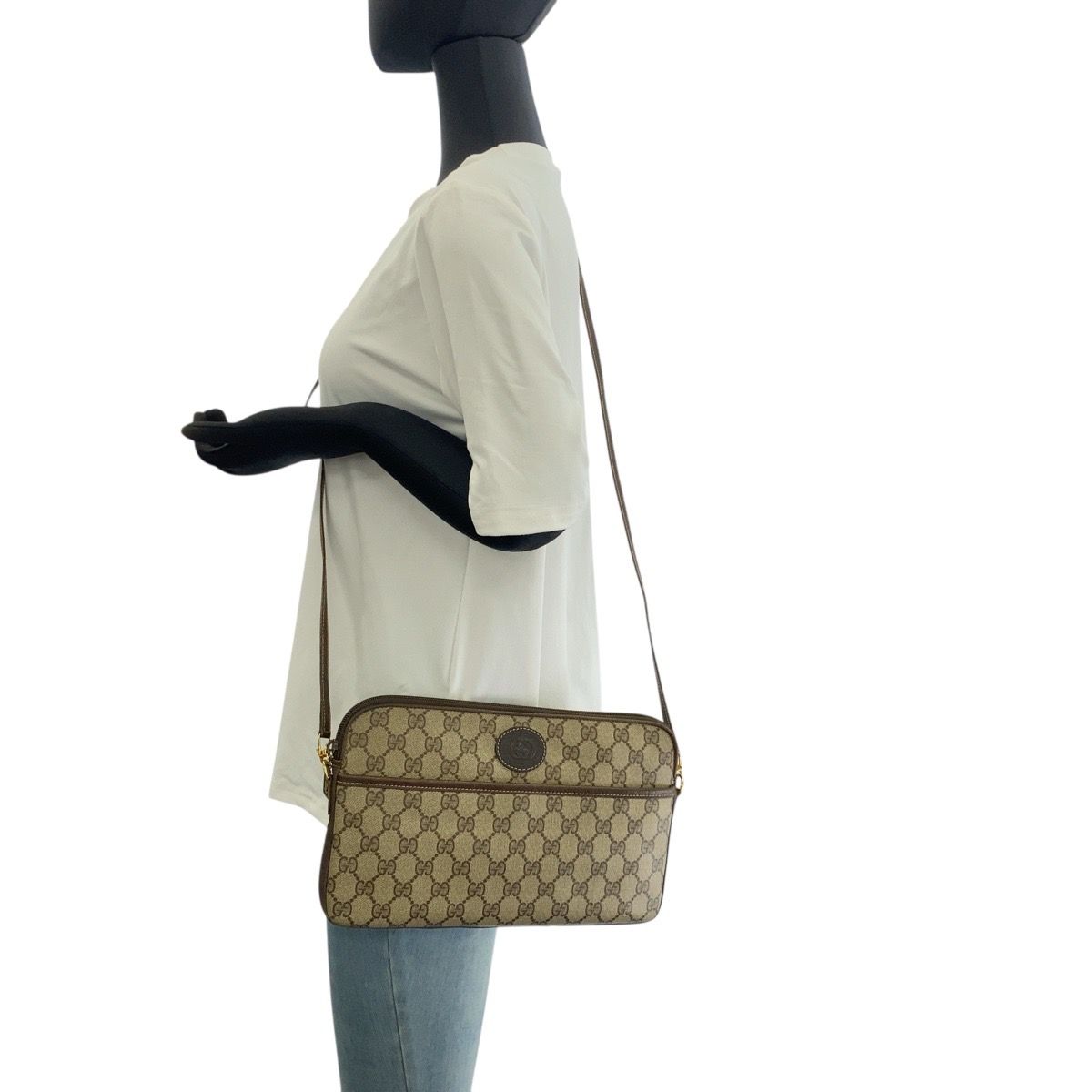 GUCCI グッチ ヴィンテージ オールドグッチ ブラウン ベージュ  