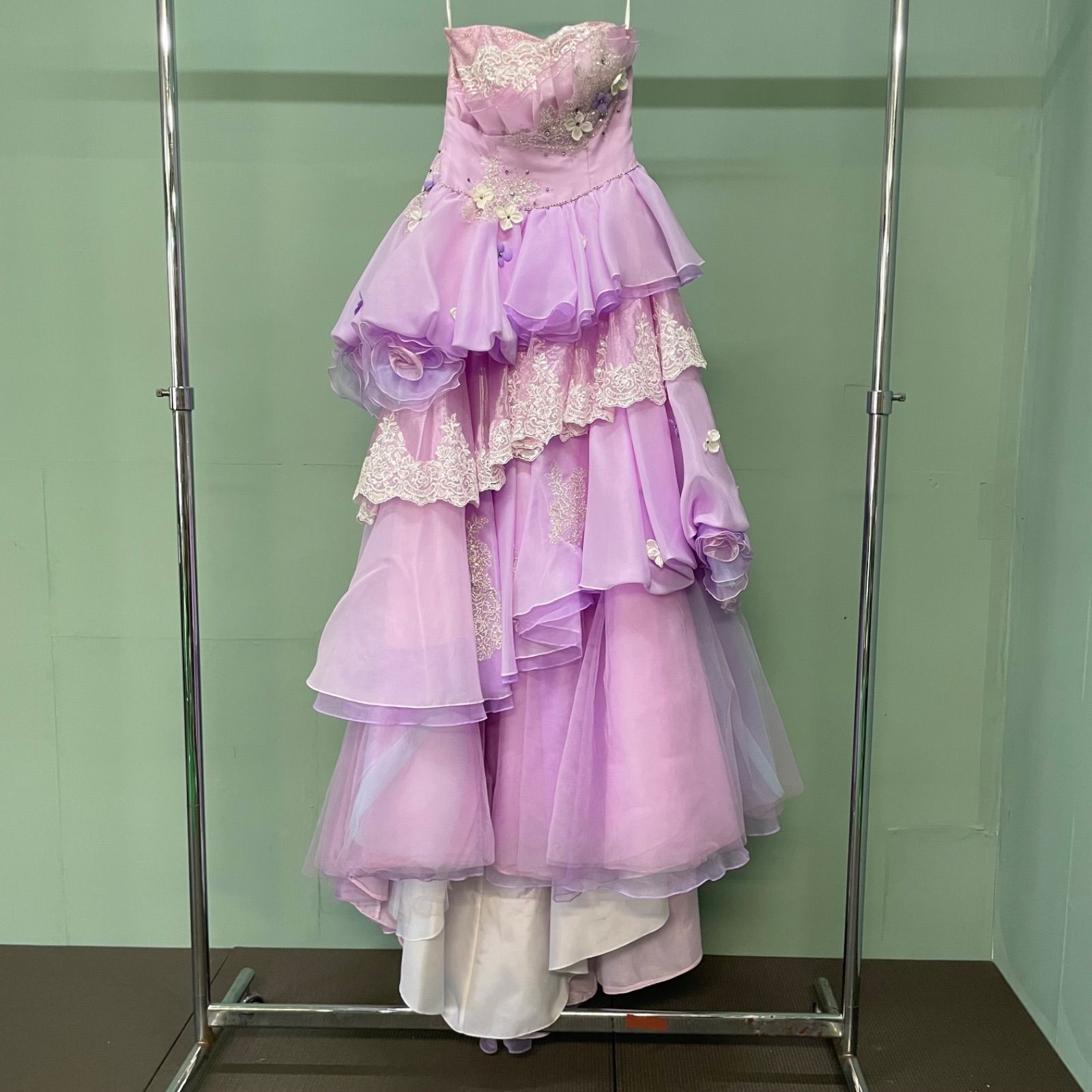 ドレスルームアミ ラベンダーチュールドレス ドレスルームアミ