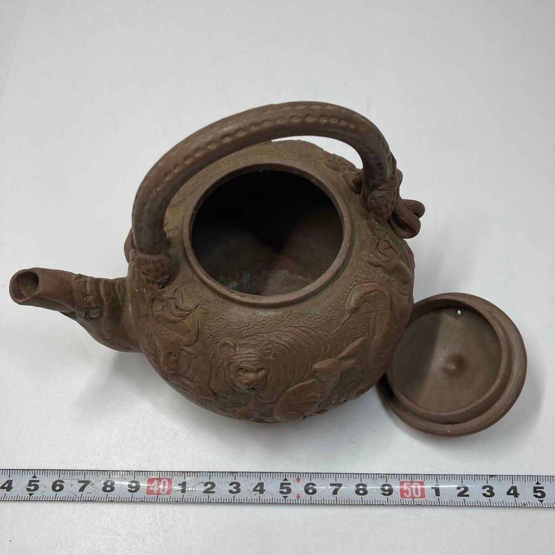 極上手　萬古焼　十二支急須　横幅約14.5㎝　東Y5-1215☆2Fトコチ 極上手 萬古焼 十二支急須 横幅約14.5㎝ 東Y5-1215☆2Fトコチ