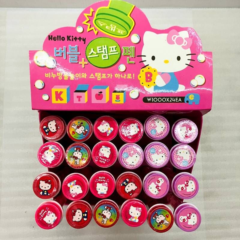 ハローキティ バブルスタンプペン 24本ディスプレイ付き 2008年製 韓国