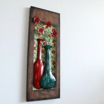 アンティーク調 ウォールパネル 壁飾り レッド＆ブルー 1001KFM006