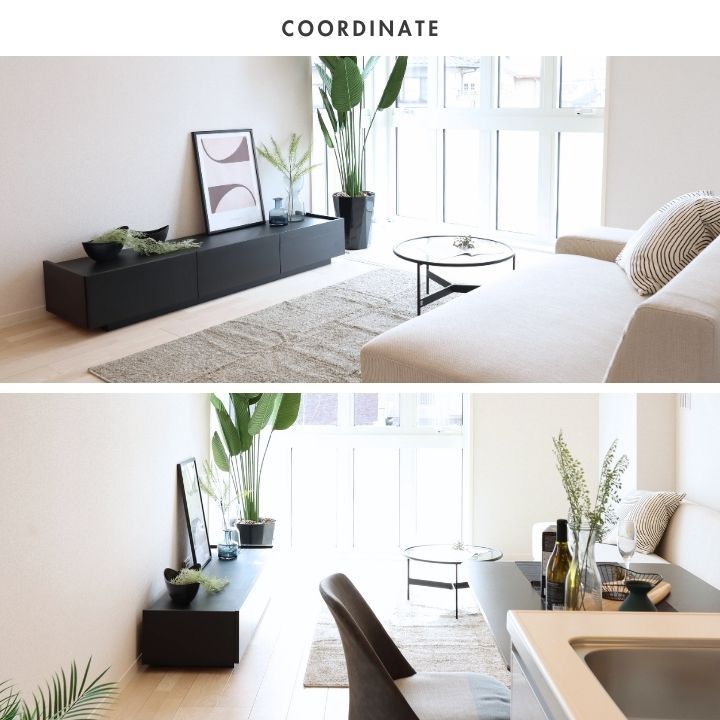 モデルルーム テレビボード ブラック GART 幅170 ローボード 開梱設置付き