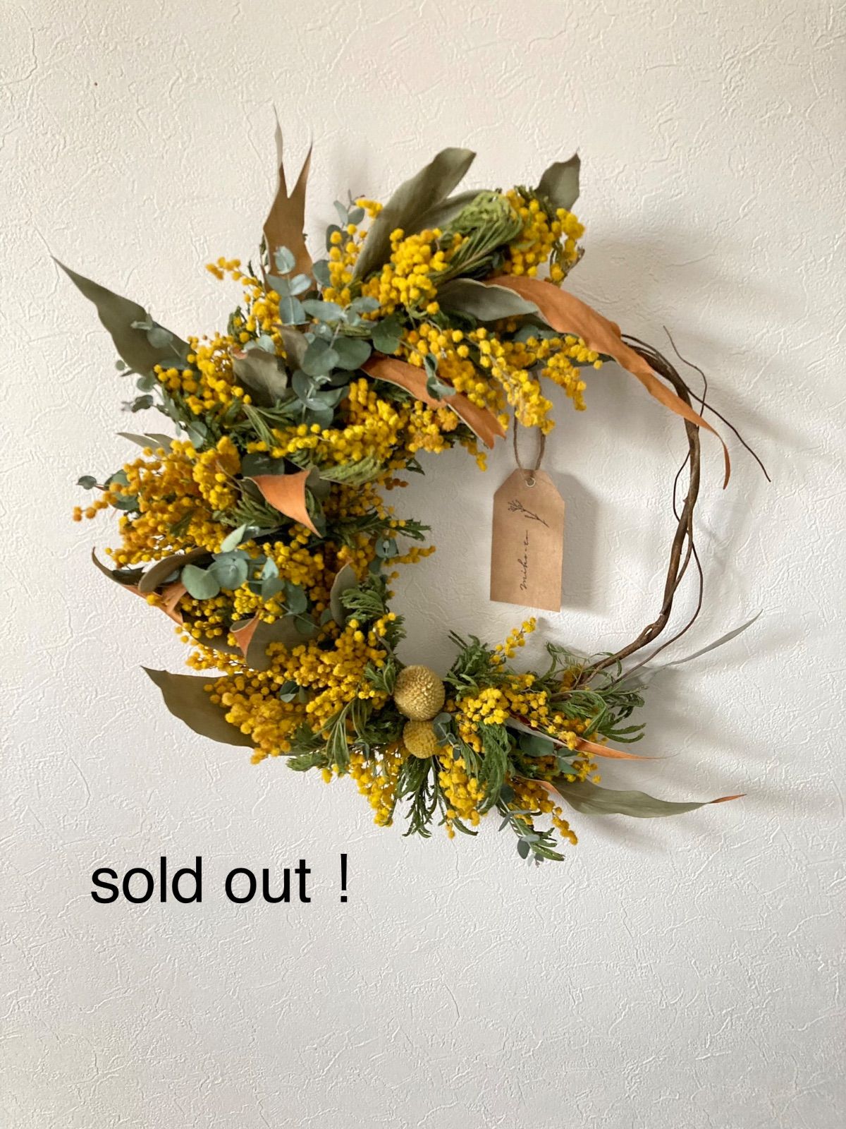 ミモザ.グレビレアゴールドのハーフリース❁︎ 小売 ミモザ.グレビレア