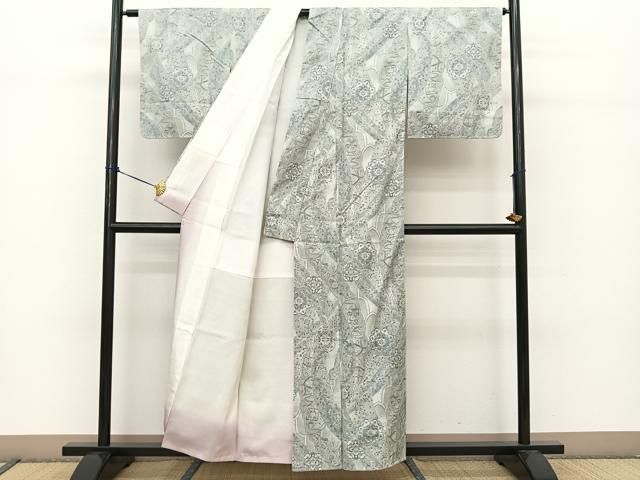 平和屋着物●本場大島紬　9マルキ　正倉院花文　正絹　逸品　未使用　BAAT0955yc 平和屋着物○本場大島紬 9マルキ 正倉院花文 正絹 逸品 未使用