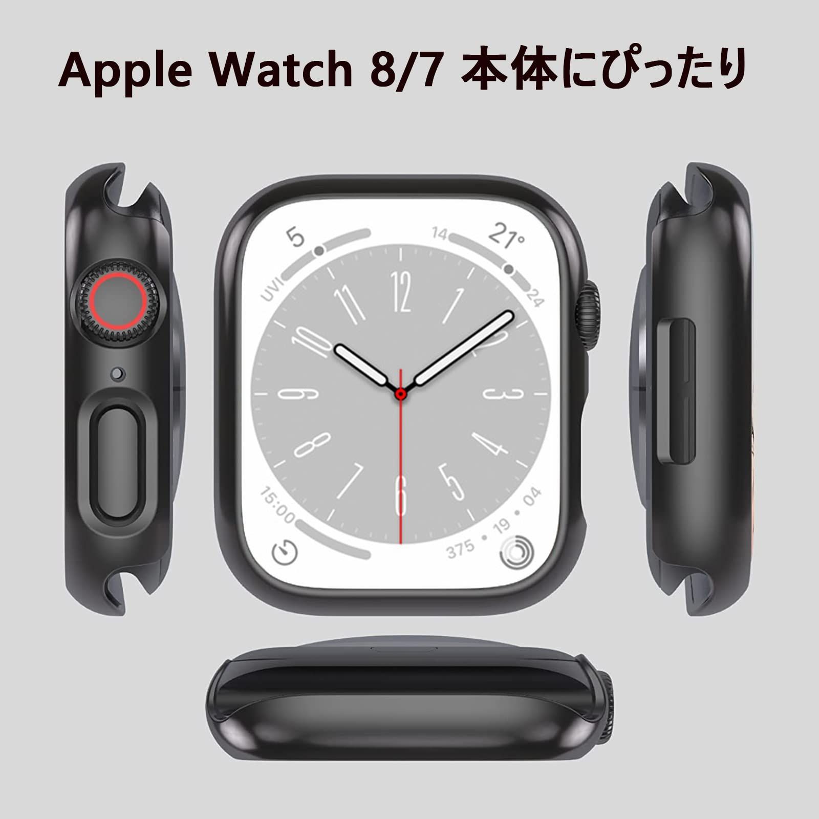 セール中】 41mm_ブラック+ブルー colaxuyi 【2枚セット】 Apple Watch