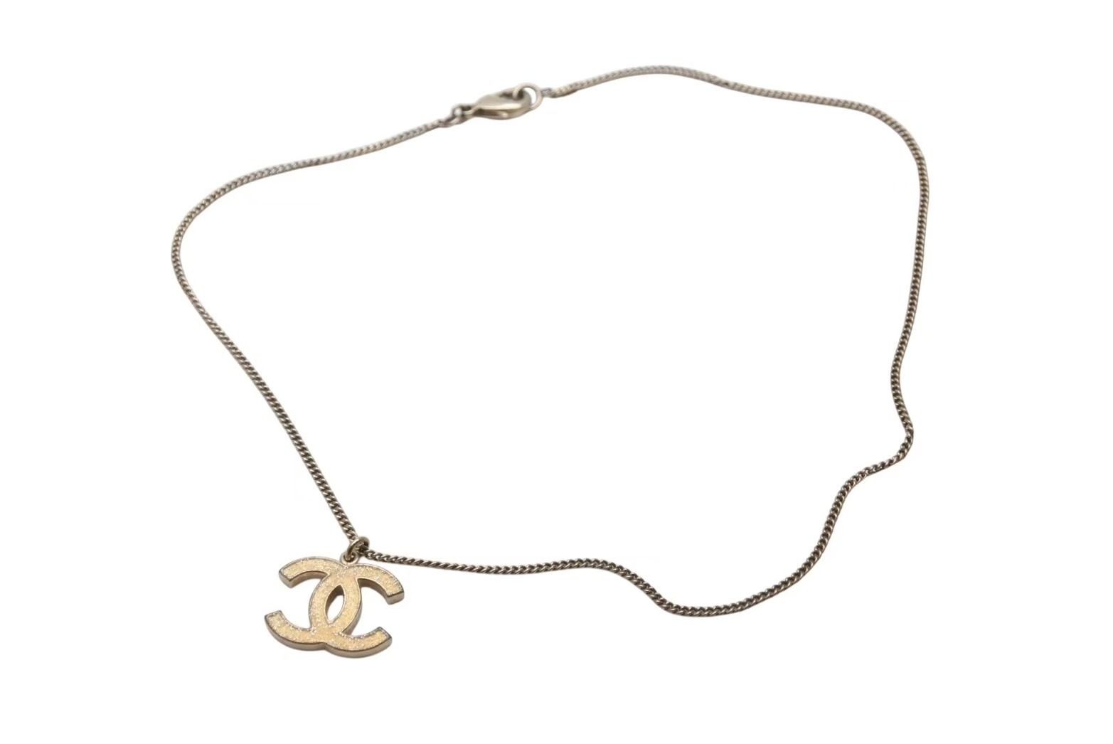 CHANEL シャネル ココマーク ネックレス アクセサリー ゴールドラメ 07A刻印 GP ゴールド 4c073896