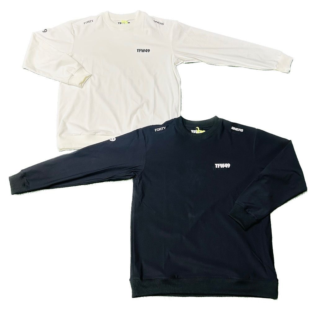 【新品】TFW49 ティーエフダブリュー T102420026 定価28，600円 MENS CREW NECK L/S T クルーネックシャツ ゴルフウェア メンズ M Lサイズ 