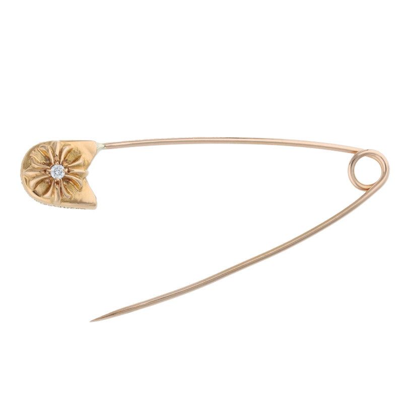 クロムハーツ 22K SAFETY PIN L 1DIA/1ダイヤラージセーフティ