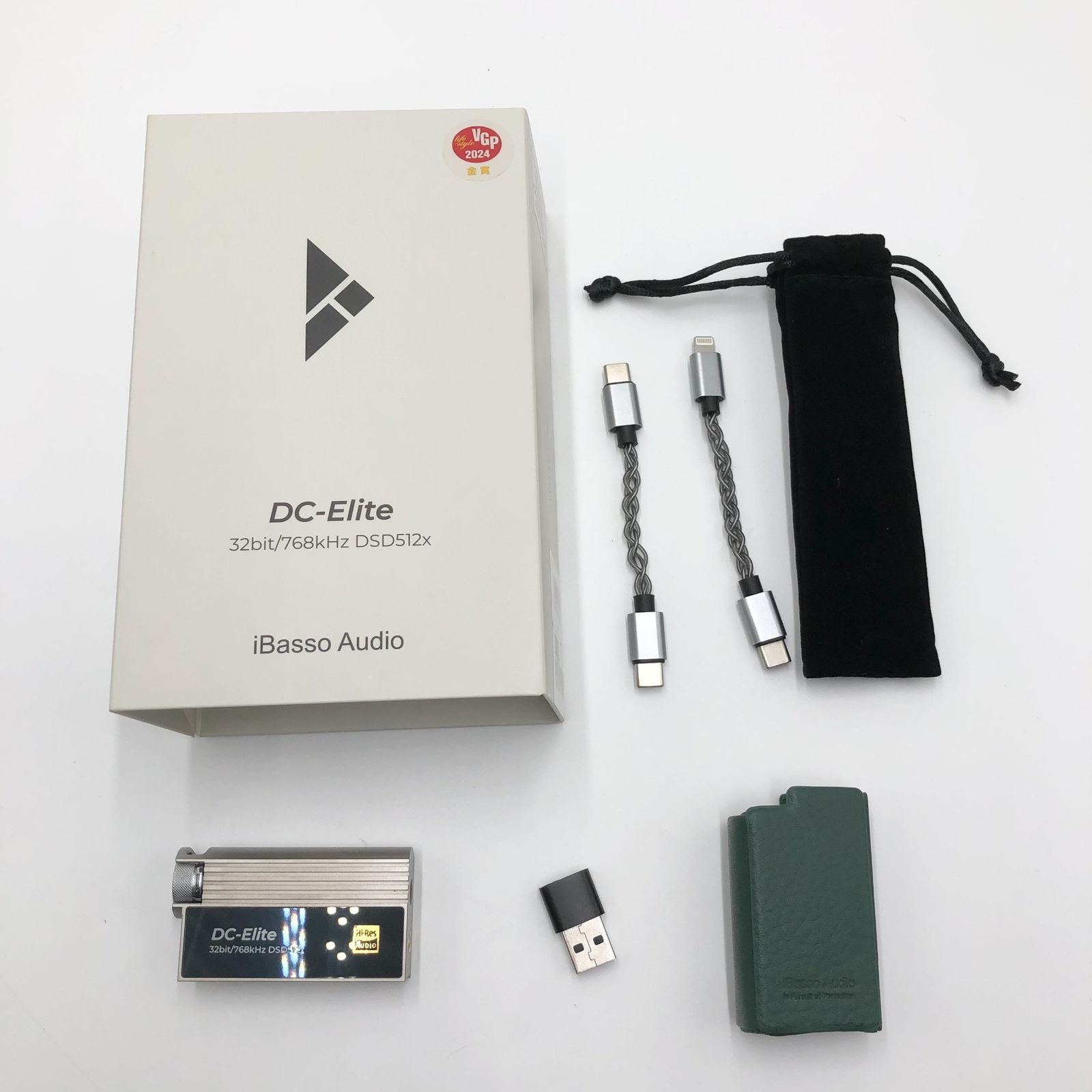 VGP2025金賞 iBasso Audio DC-Elite アイバッソ フラッグシップポータブルDAC|AMP TypeC ROHM社 BD34301EKV DACチップ 3.5mm 4.4mm SPDIF DSD512