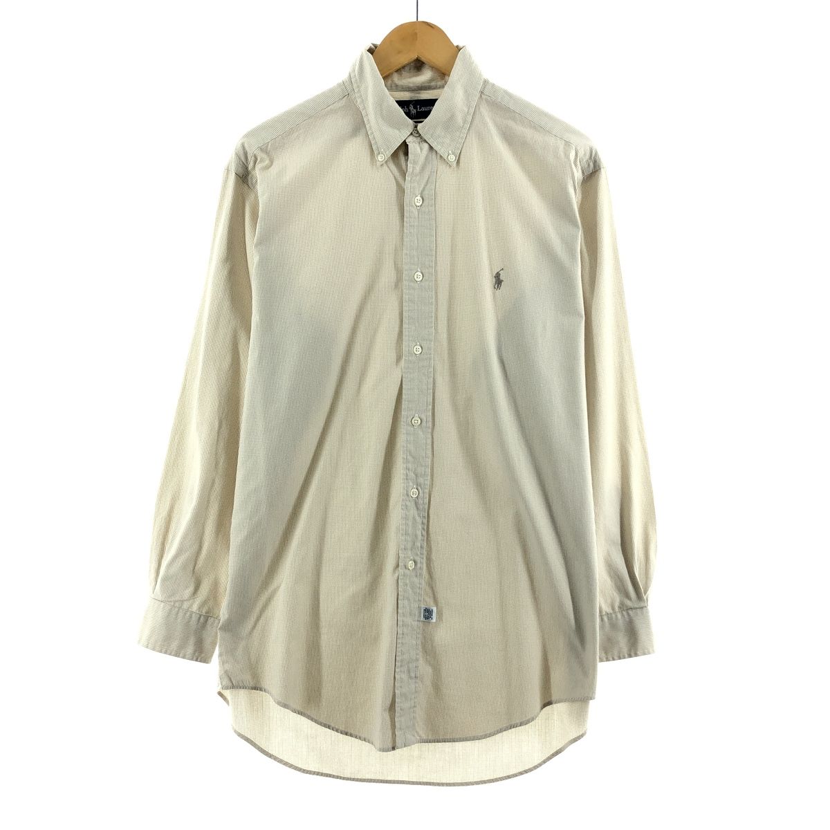古着 ラルフローレン Ralph Lauren YARMOUTH 長袖 ボタンダウンチェックシャツ メンズL/eaa377703