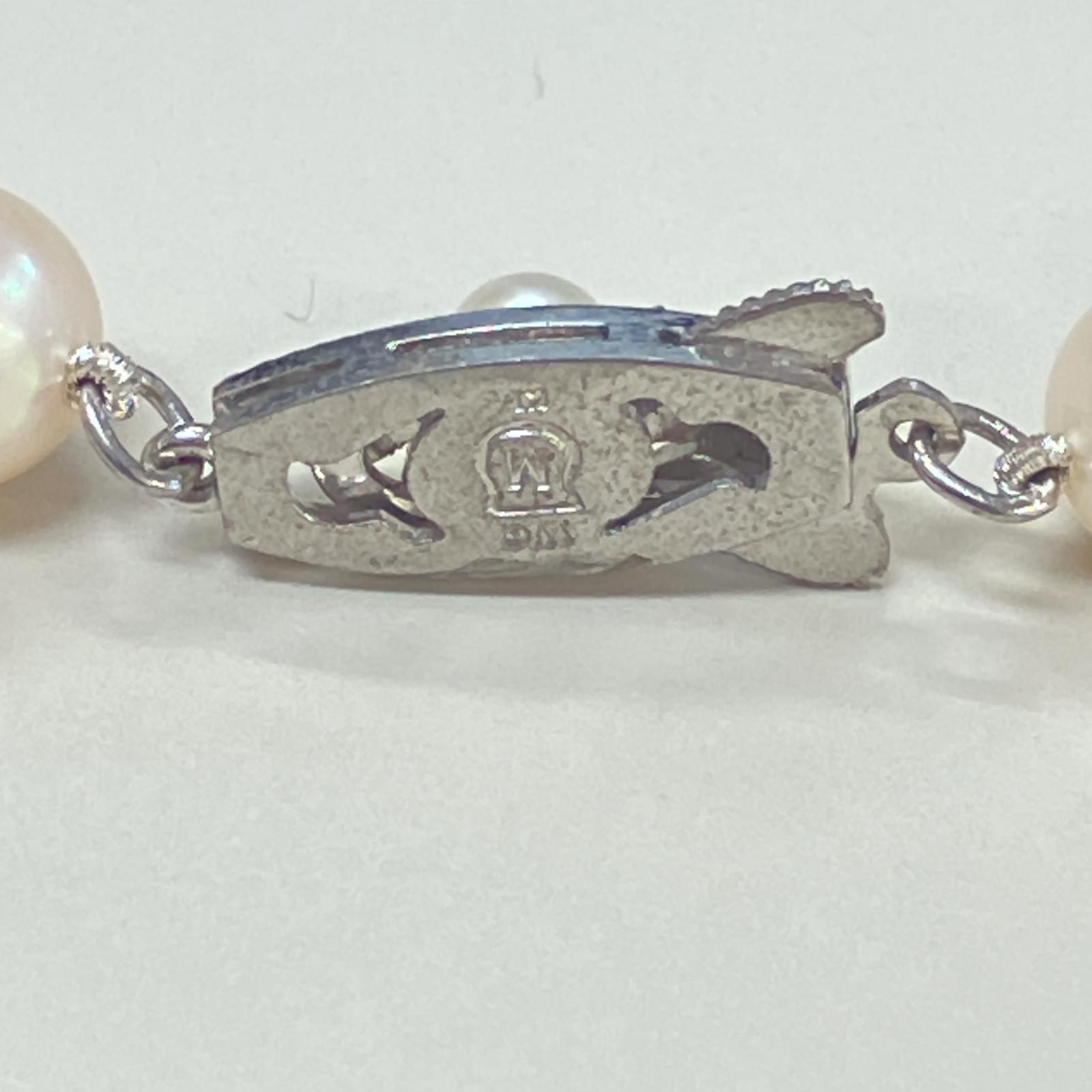 Mikimoto ミキモト ネックレス パール/K14ホワイトゴールド K14.WG.M  