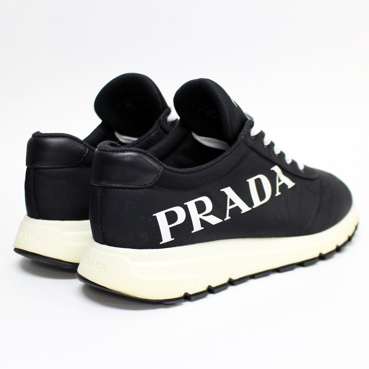 送料無料 PRADA プラダ 中古 2EG 363 ナイロン ロゴ スニーカー size 7