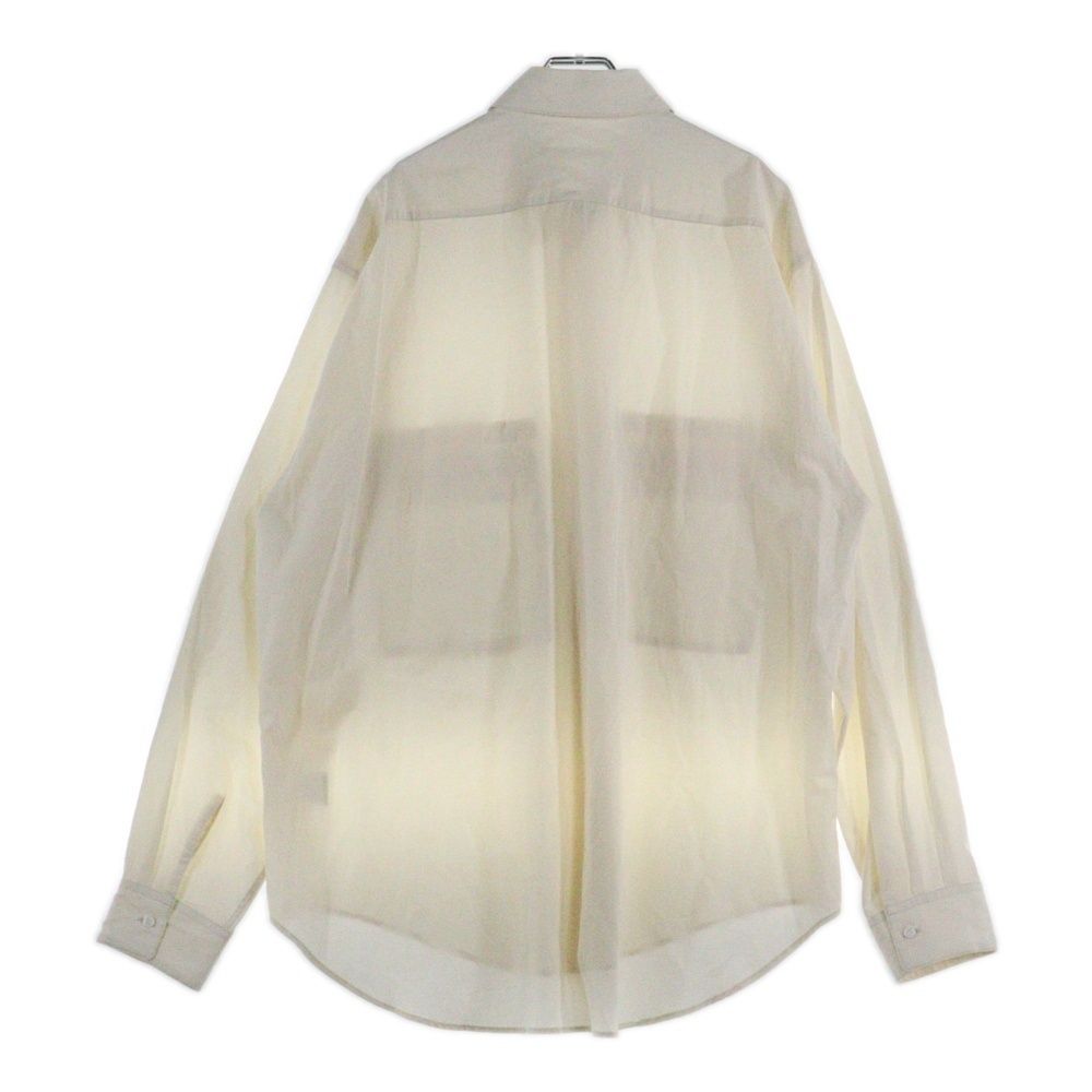 seven by seven セブン バイ セブン FLAT COLLAR SHIRT S|S フラットカラー フロントポケット 長袖シャツ オフホワイト