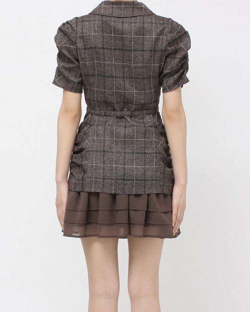 ヘムフリルテーラードミニワンピース