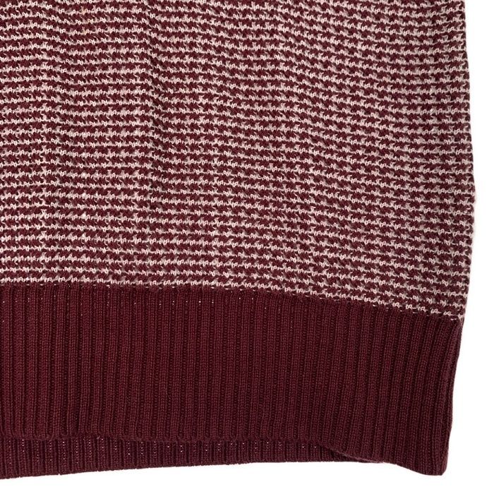【美品】フレッドペリー ボルドー ニットポロシャツ 長袖 ウール100% Ｍ 美品】フレッドペリー ボルドー ニットポロシャツ 長袖 ウール