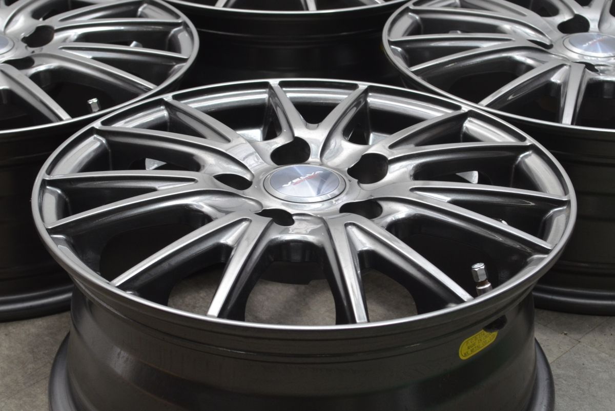 良好品 ヴェルヴァ 15in 6J 43 PCD114.3 4本セット ノア ヴォクシー エスクァイア ステップワゴン セレナ アクセラ スタッドレス用に