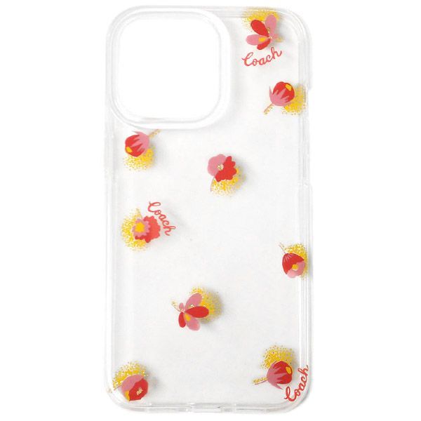 COACH コーチ iPhone13Pro ケース C8105 クリア 新品 コーチ iphoneケース COACH プラスチック 花柄 フラワー プリント ロゴ
