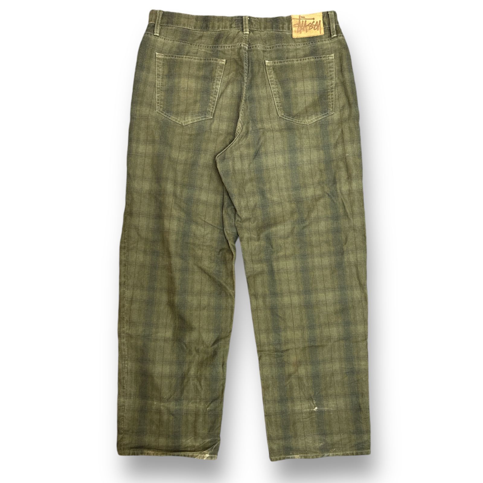 STUSSY 24SS BIG OL' JEAN CANVAS PLAID バギーパンツ ワイド