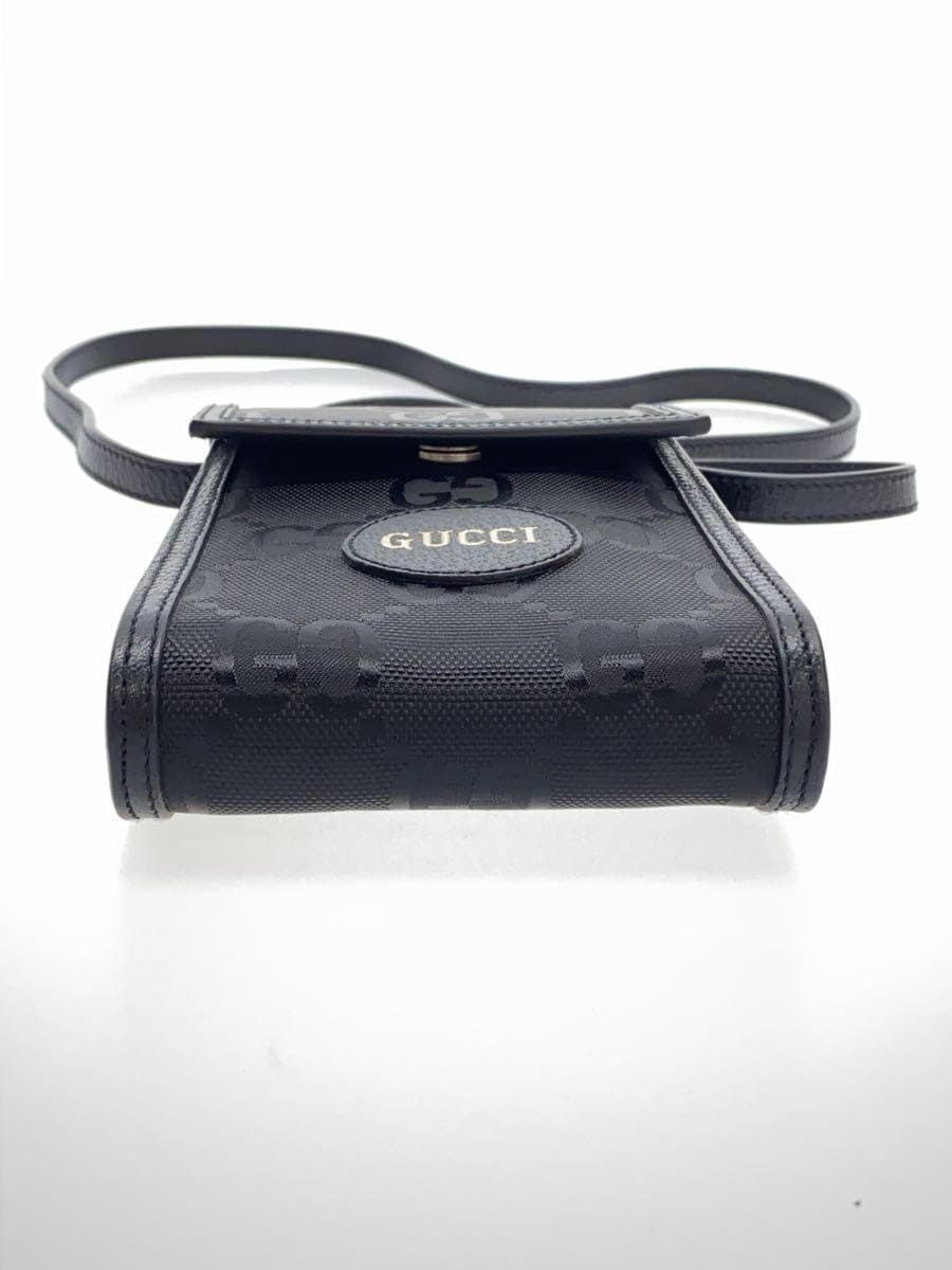 GUCCI ミニショルダーバッグ_グッチオフザグリッド レザー ブラック - メルカリ