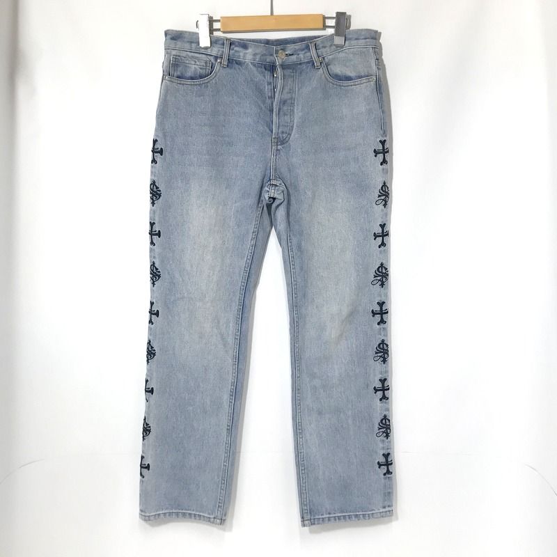 SUPPLIER デニムパンツ ジーンズ Gパン DENIM ロゴ サイド 刺繍 
