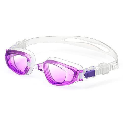 パープル [RABIGALA] ゴーグル 水泳 （ラビガラ） フィットネス 水泳ゴーグル 曇り止め UVカット 水漏れ防止 柔らかいシリコン スイミングゴーグル 水中メガネ スイムゴーグル 大人男女兼用
