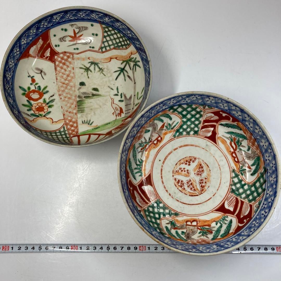 李朝　白磁　古伊万里　伊万里　輪華鉢　豆鉢　蔵出し　４客 古伊万里 染錦鉢2枚 直径約21.3㎝ 東Y5-0907③ 楽天市場】5個セット