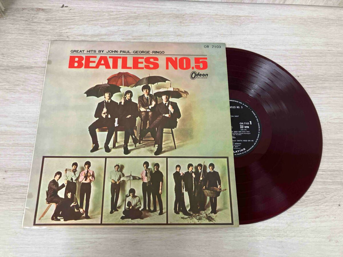 赤盤LP】ビートルズ BEATLES NO.5 OR7103 - メルカリ