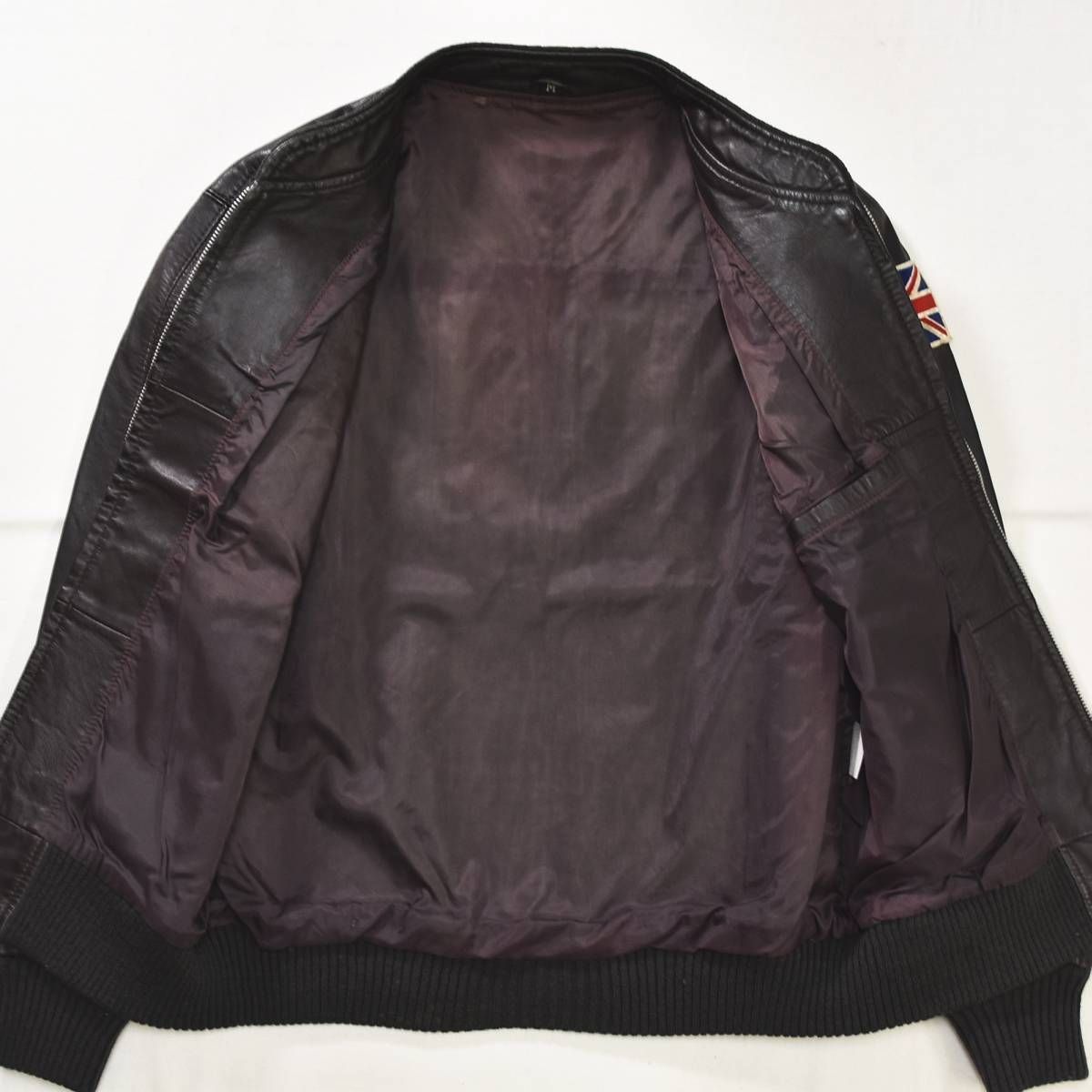 本革】 90s ヴィンテージ unknown 牛革 カウハイド シングル 