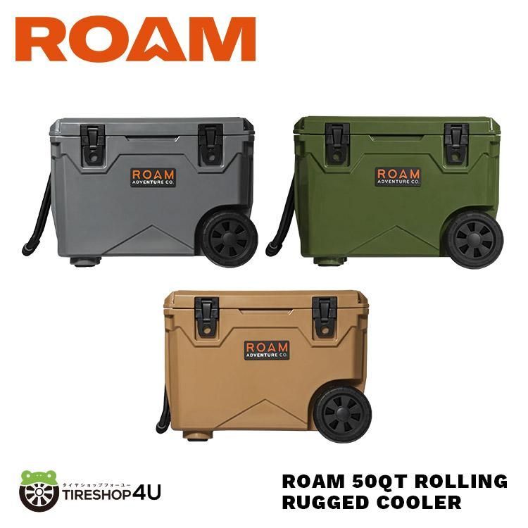 クーラーボックス オドグリーン 約47リットル キャスター付き 氷を最長で8日間キープ ラギットクーラー ローリング 50クォート ROAM ADVENTURE CO.