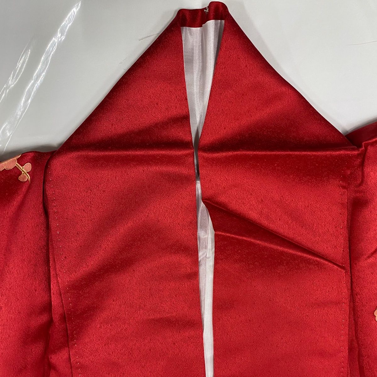 振袖セット 低身長向け 正絹 美品 ピンク花車模様刺繍 着物セット