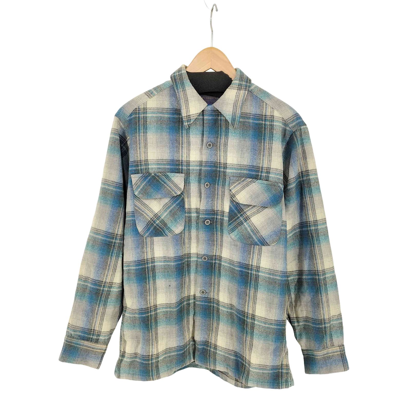 ペンドルトン PENDLETON 70S USA製 ウールオンブレチェックシャツ 