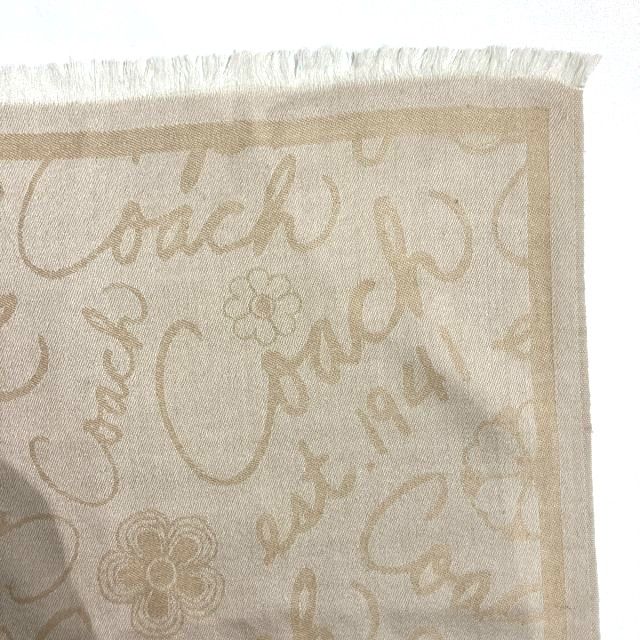 コーチ COACH ストール マフラー シルク混 リバーシブル