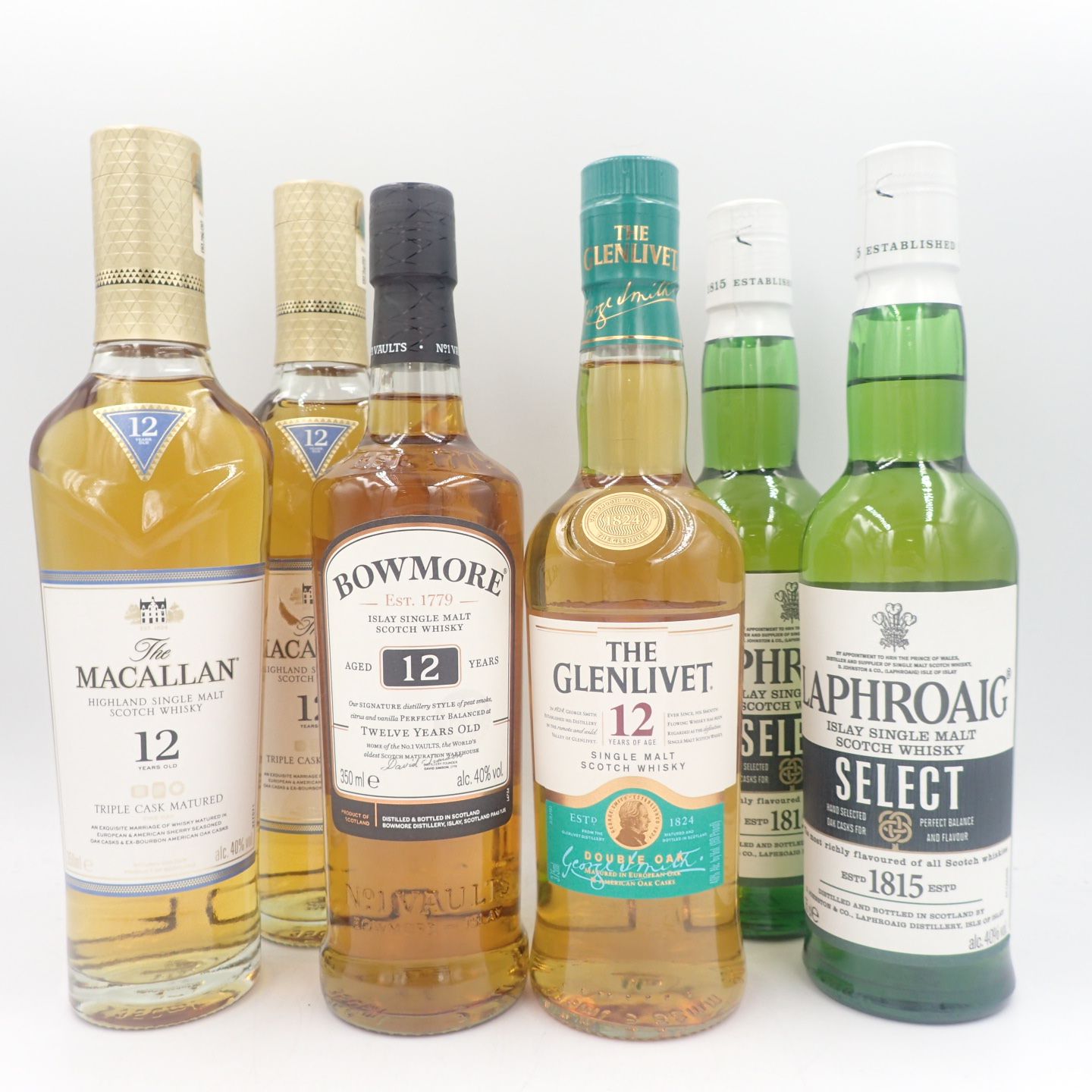 ラフロイグボウモアザ グレンリベット ウイスキー6本セット