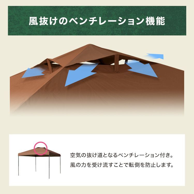 ベンチレーション付き タープテント