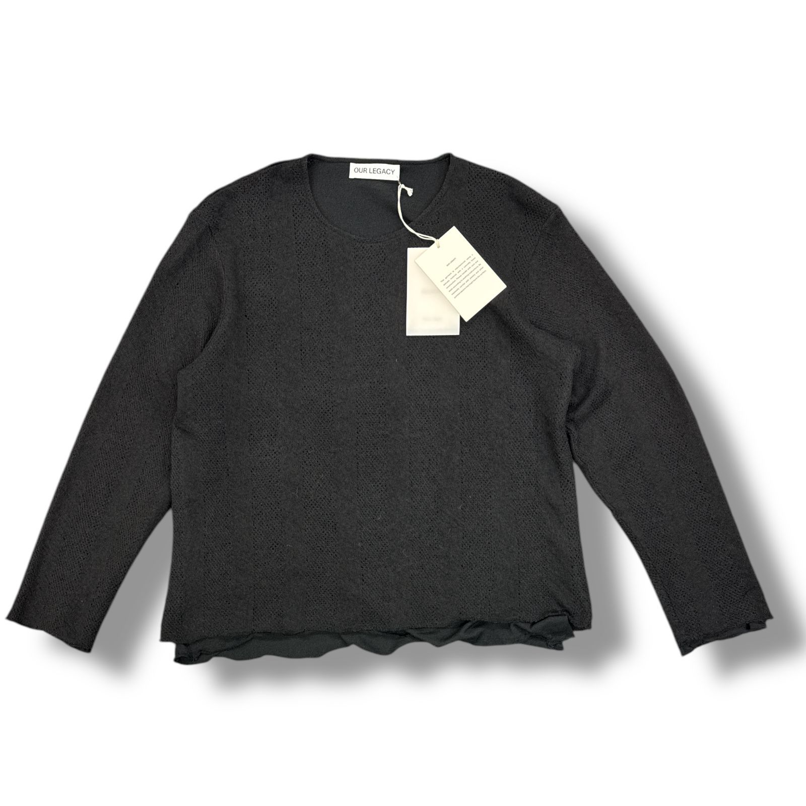参考上代77000円 未使用品 OUR LEGACY 24AW DOUBLE LOCK LONGSLEEVE ダブルロックロングスリーブニット セーター アワーレガシー M4246CB 48 86342A4
