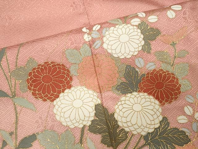 平和屋着物○訪問着 枝花文 暈し染め 金彩 正絹 逸品 AABA1244ph