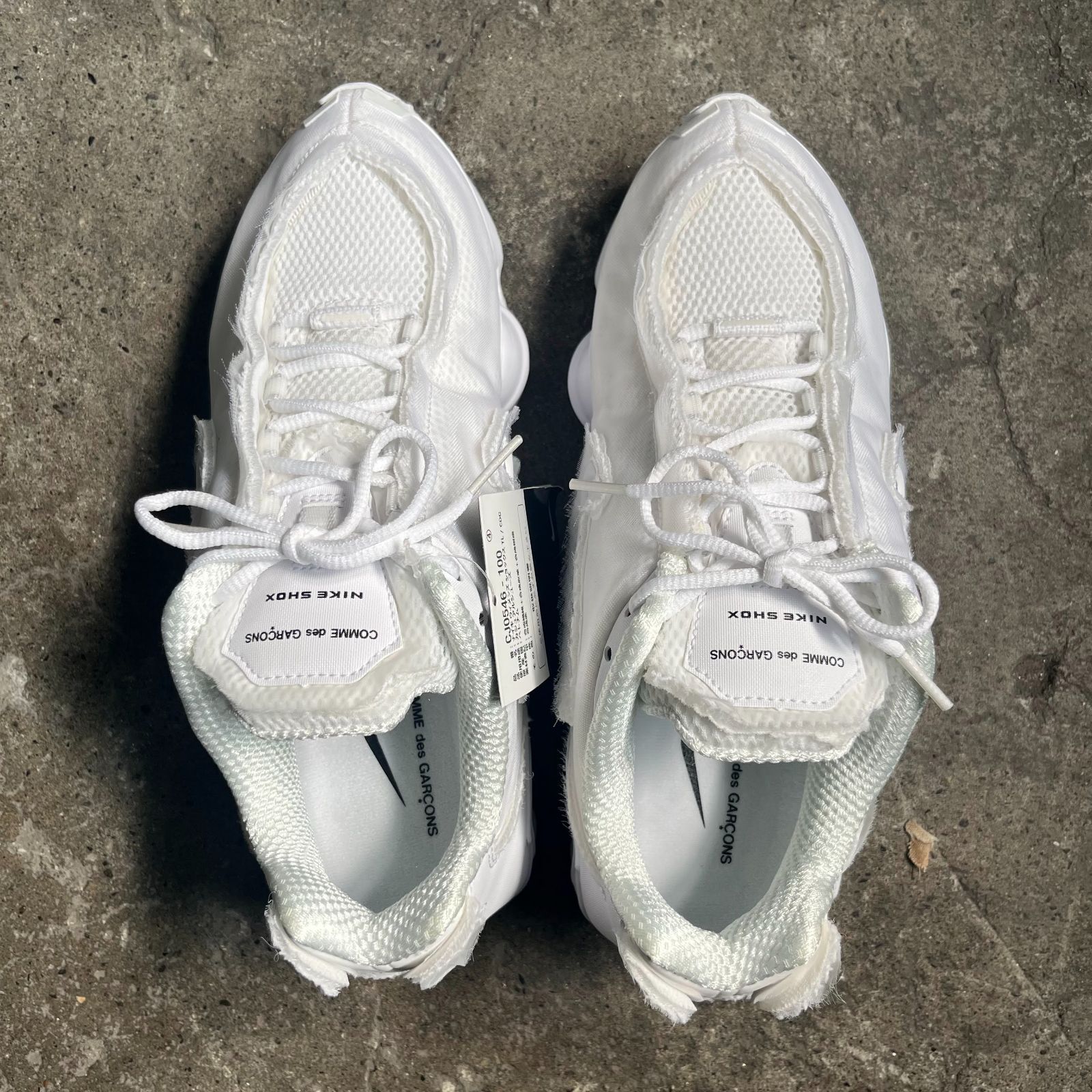 COMME des GARCONS 19ss ×NIKE W SHOX TL CDG WHITE W25cm M24.5cm 