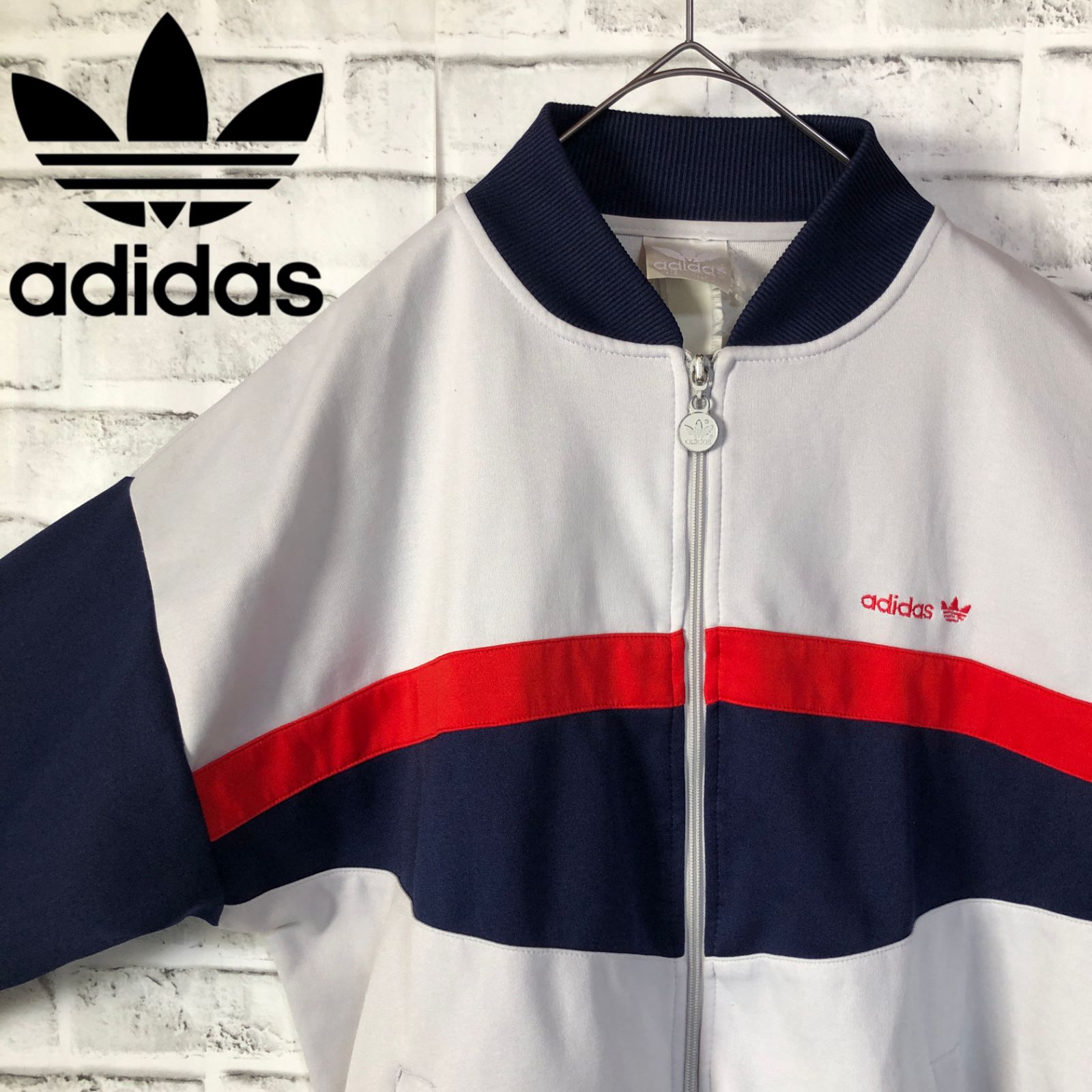 希少XL⭐️80s adidasトラックジャケット/ジャージ 刺繍トレファイル 
