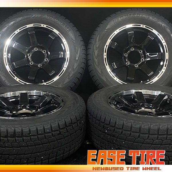 20年製 バリ山 ヨコハマ iceGUARD G075 マッドクロス 265 60R18 8J 25 139.7 6H 4本 スタッドレス プラド FJクルーザー ハイラックス等