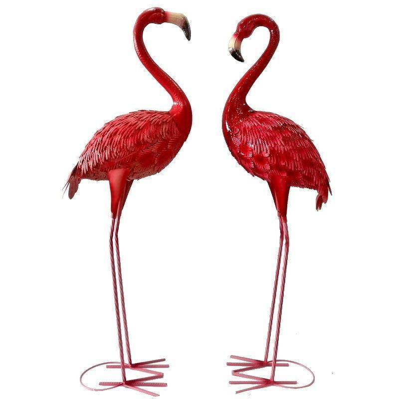 フラミンゴ 鳥 おしゃれ 屋外 庭 ガーデニング 雑貨 置き型 置物 オブジェ モダン 動物 インテリア 飾り ガーデン用 オーナメント STEELWINDOWSANDDOORS_COM