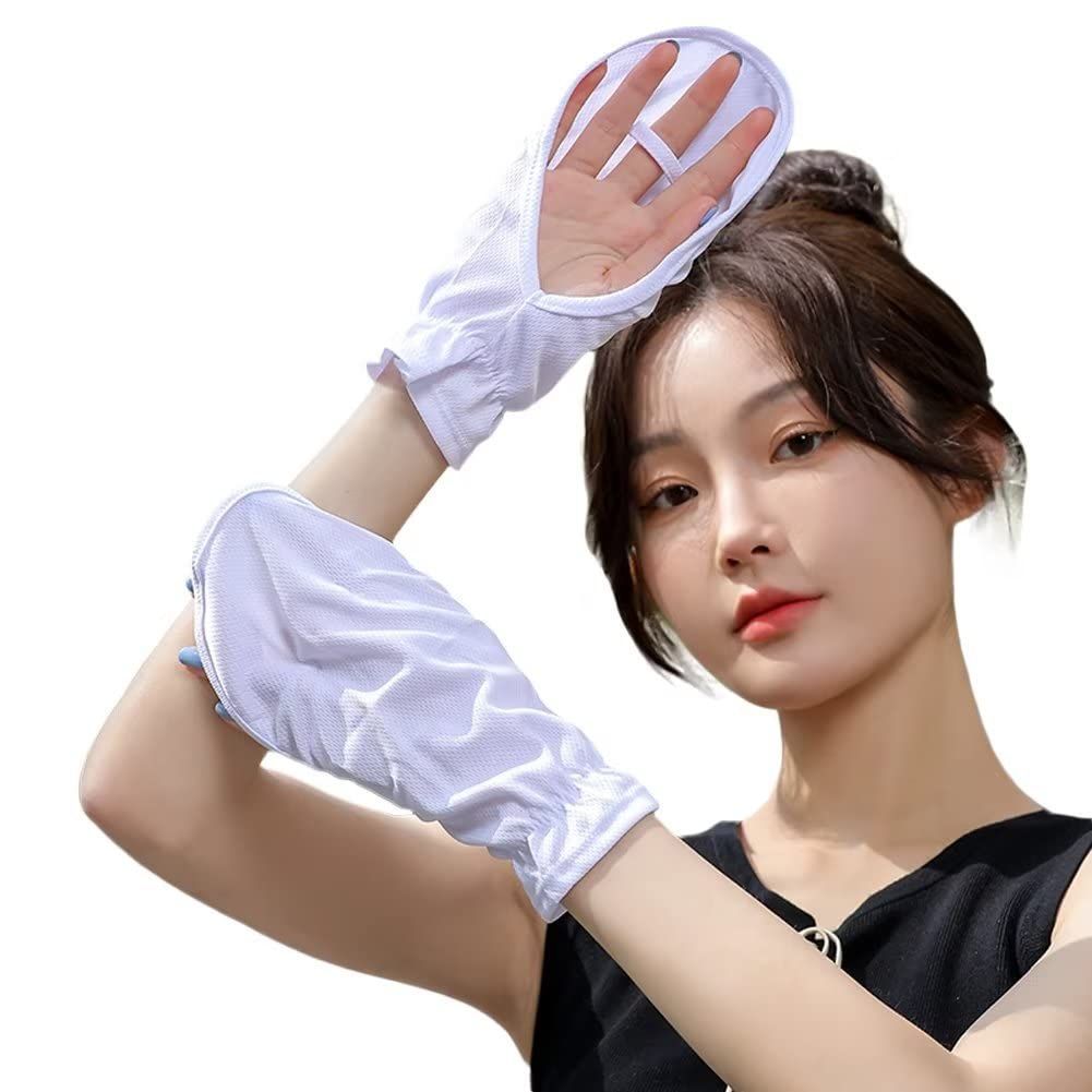 人気商品 釣り 運転 通気性メッシュ UVカット率99% UPF50 紫外線対策 ショート丈日焼け防止手袋 手の甲 男女兼用 ハンドカバー UVカット Eukkis