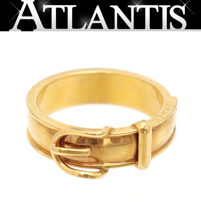 広尾店】エルメス HERMES ブックルセリエ スカーフリング ゴールド  