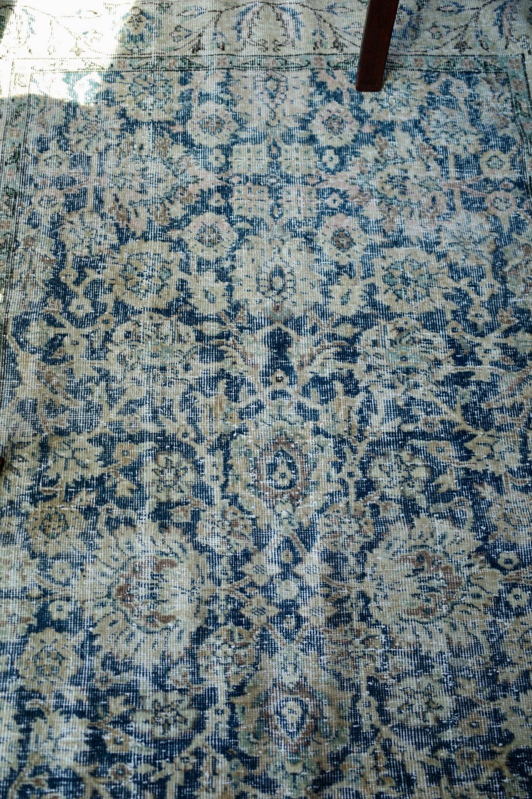 ブルー 総柄フローラル