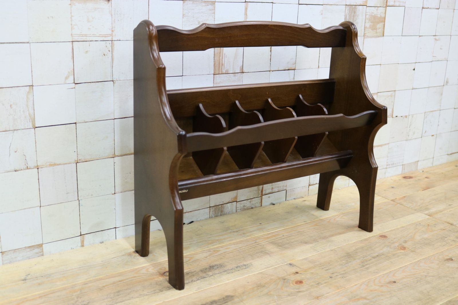 GMIK533 karimoku カリモク コロニアル スリッパラック シューズラック 収納 木製 昭和レトロ カントリー