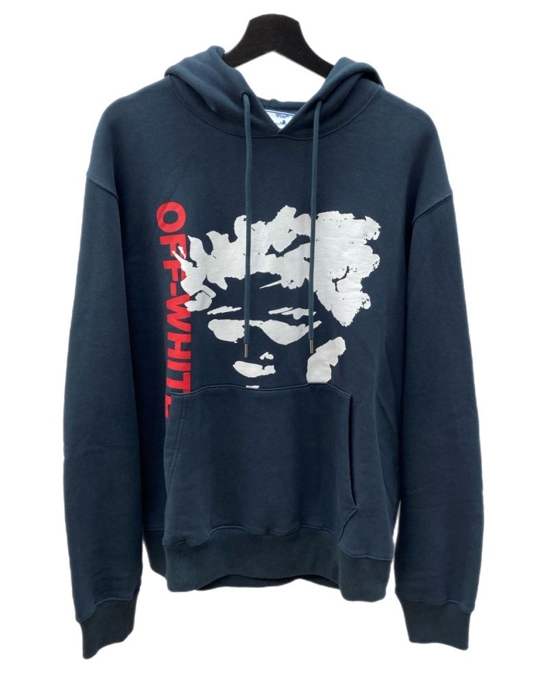 【関税込み】Off-White ブラック アロー Bling フーディ オフホワイト OFF-WHITE 22AW Face Arrow Slim Hoodie フェイス